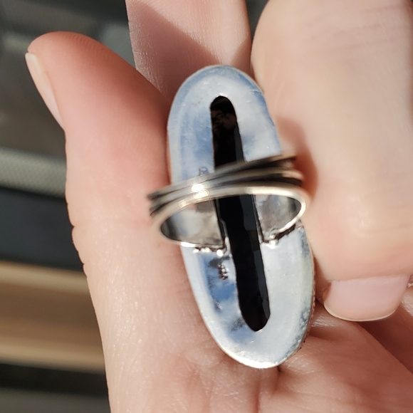 New Huge Moss Agate 925 Silver Statement Ring. - Picture 15 of 16